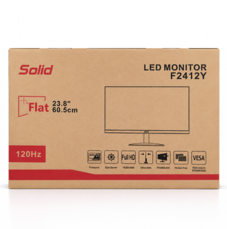 شاشة Solid F2412Y مقاس 23.8 إنش 120Hz Full HD